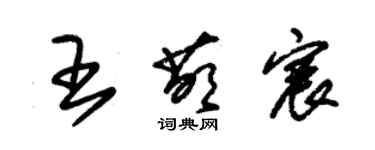 朱錫榮王萌宸草書個性簽名怎么寫