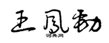 曾慶福王鳳勁草書個性簽名怎么寫