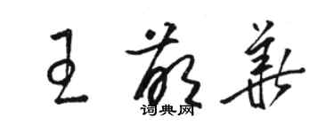 駱恆光王萌華草書個性簽名怎么寫