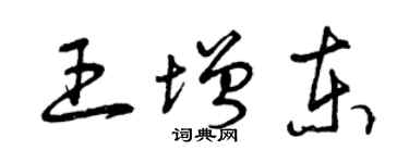 曾慶福王增東草書個性簽名怎么寫