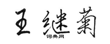 駱恆光王繼菊行書個性簽名怎么寫