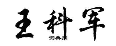 胡問遂王科軍行書個性簽名怎么寫