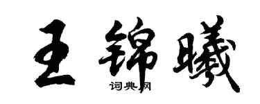 胡問遂王錦曦行書個性簽名怎么寫
