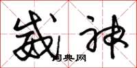 朱錫榮威神草書怎么寫