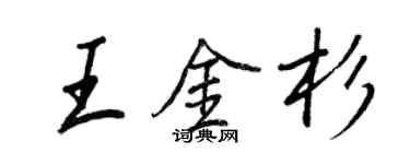 王正良王金杉行書個性簽名怎么寫