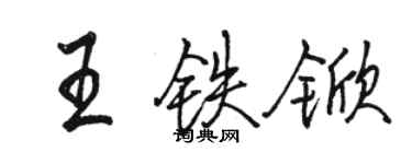 駱恆光王鐵杴行書個性簽名怎么寫