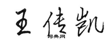 駱恆光王傳凱行書個性簽名怎么寫