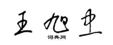 梁錦英王旭忠草書個性簽名怎么寫