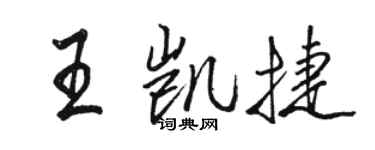 駱恆光王凱捷行書個性簽名怎么寫