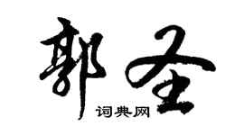 胡問遂郭聖行書個性簽名怎么寫
