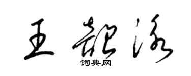 梁錦英王韶泳草書個性簽名怎么寫