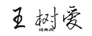 駱恆光王樹愛行書個性簽名怎么寫