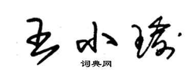 朱錫榮王小瑜草書個性簽名怎么寫