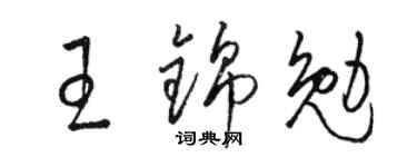 駱恆光王錦勉草書個性簽名怎么寫