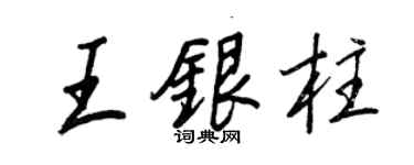 王正良王銀柱行書個性簽名怎么寫