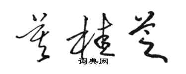 駱恆光莫桂芝草書個性簽名怎么寫