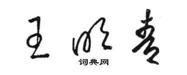 駱恆光王明青草書個性簽名怎么寫