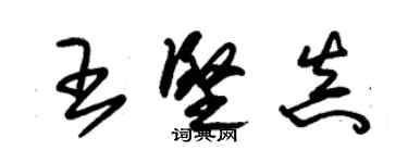 朱錫榮王堅真草書個性簽名怎么寫