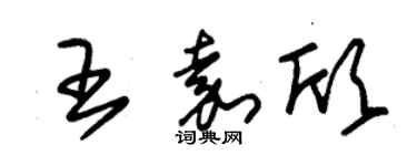 朱錫榮王嘉欣草書個性簽名怎么寫