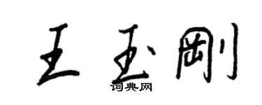 王正良王玉剛行書個性簽名怎么寫