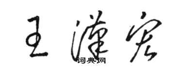 駱恆光王漢宏草書個性簽名怎么寫