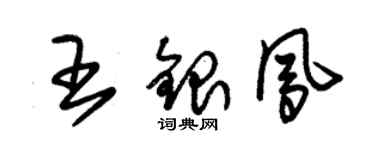 朱錫榮王銀鳳草書個性簽名怎么寫