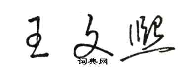 駱恆光王文熙草書個性簽名怎么寫