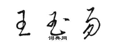 駱恆光王玉易草書個性簽名怎么寫