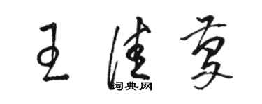 駱恆光王佳慶草書個性簽名怎么寫