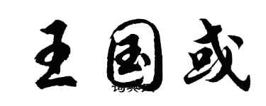 胡問遂王國或行書個性簽名怎么寫