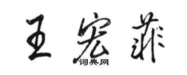 駱恆光王宏菲行書個性簽名怎么寫