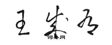 駱恆光王成有草書個性簽名怎么寫