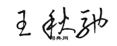 駱恆光王秋馳草書個性簽名怎么寫