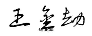 曾慶福王金劫草書個性簽名怎么寫