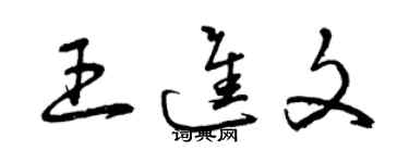 曾慶福王進文草書個性簽名怎么寫