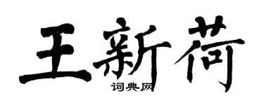 翁闓運王新荷楷書個性簽名怎么寫