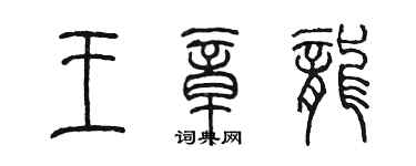陳墨王章龍篆書個性簽名怎么寫