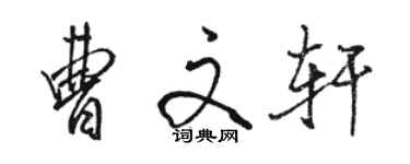 駱恆光曹文軒行書個性簽名怎么寫