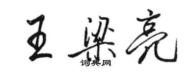 駱恆光王梁亮行書個性簽名怎么寫