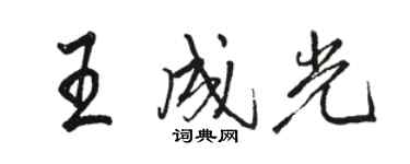 駱恆光王成光行書個性簽名怎么寫