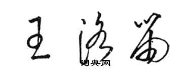 駱恆光王洛笛草書個性簽名怎么寫