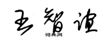 朱錫榮王智誼草書個性簽名怎么寫