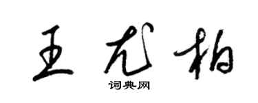 梁錦英王尤柏草書個性簽名怎么寫