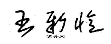 朱錫榮王新憶草書個性簽名怎么寫