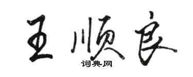 駱恆光王順良行書個性簽名怎么寫