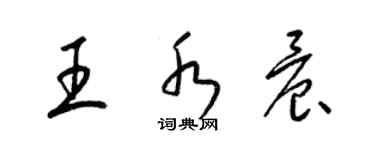 梁錦英王水晨草書個性簽名怎么寫