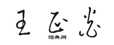 駱恆光王正炎草書個性簽名怎么寫