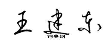 梁錦英王建東草書個性簽名怎么寫