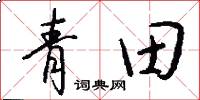 青田怎么寫好看