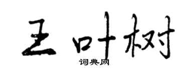 曾慶福王葉樹行書個性簽名怎么寫